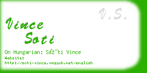 vince soti business card